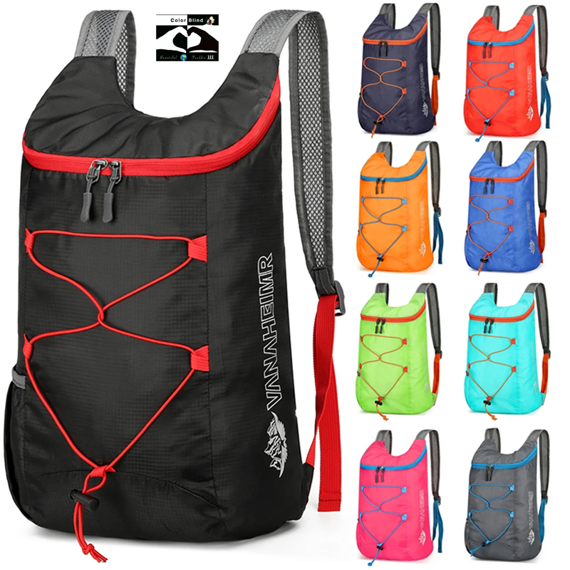 10L Foldable Portable Backpack Splashproof Folding Mountaineering Bag Ultralight Travel Daypack Bag Sports Daypack for Men Women