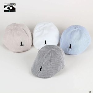 hot-solid-color-children-berets-stripe-cotton-thin-fashion-simple-kids-hats-caps-berretto-baby-caps-for-boys-girls