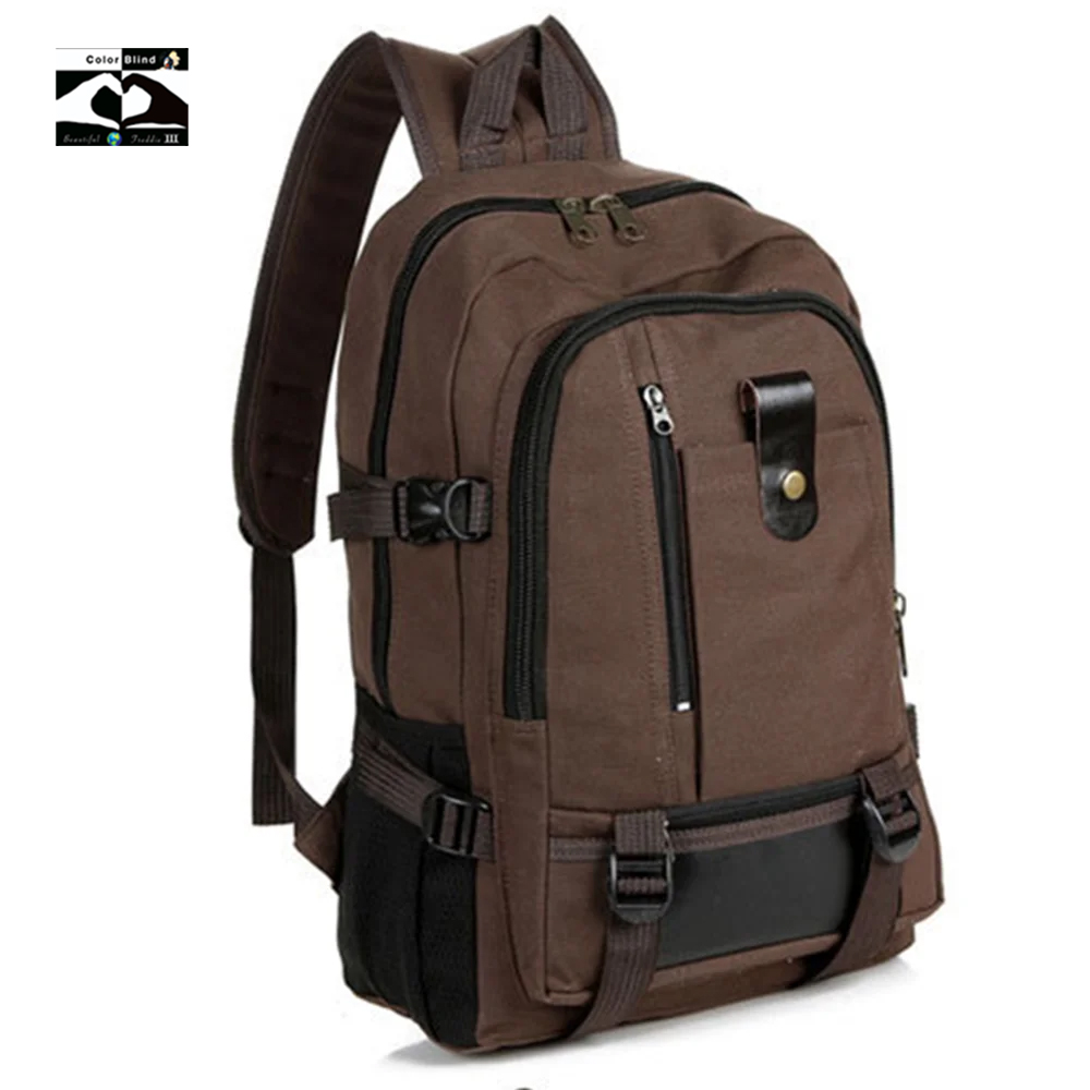 New Casual Camping Male Backpack Laptop Backpack Hiking Bag Large Capacity Men Travel Backpack Canvas Fashion Youth Sport Bags