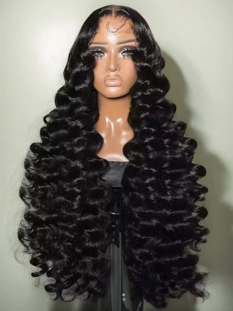Mossily 300 Density Loose Wave 13×4 HD Lace Front Wig 40 Inch Brazilian Curly Deep Wave 13×6 Lace Frontal Human Hair Wigs Women
