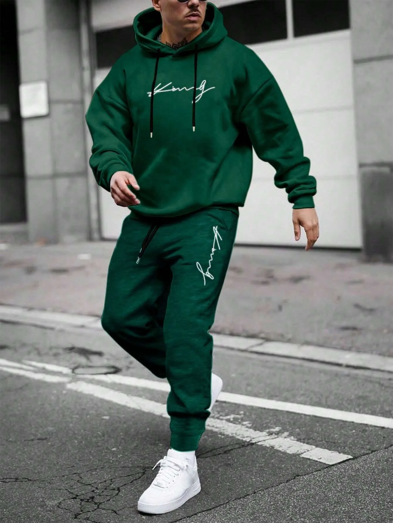 Autumn Winter Two Piece Set for men Drawstring Women’s Tracksuit Hooded Suit Quality Comfortable Casual Pullover Fashion Daily