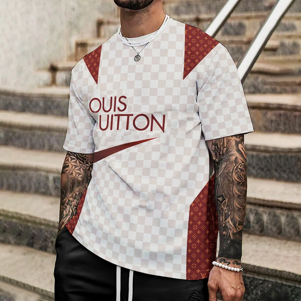 2025 Men’s New Luxury Brand Quick-drying T-shirt Comfortable and Casual Breathable Luxury European and American Hot-selling Tops