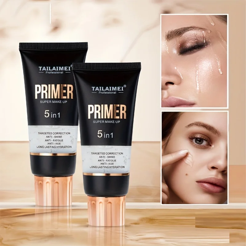 Waterproof Base Transparent Gel Makeup Primer – Full Coverage Matte Foundation With Color Retention, Natural Avocado And Rose Ex
