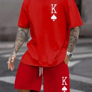 2025-summer-new-mens-short-sleeved-shorts-set-fashion-king-printed-t-shirt-shorts-2-sets-casual-round-neck-jumping-breathable-s