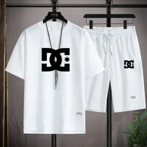 summer-mens-sets-korean-fashion-2-piece-set-tracksuits-men-casual-men-clothing-joggers-set-plaid-t-shirtshorts-men-outfit-set