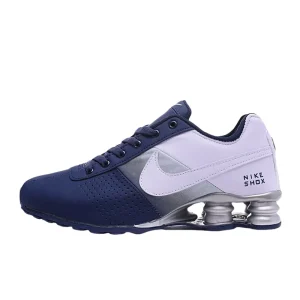 nike-shox-deliver-air-columns-anti-slip-lightweight-breathable-comfortable-sports-mens-womens-running-shoes-blue-sneakers