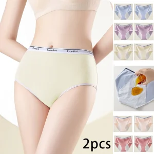 2pcs-girl-menstrual-panties-womens-physiological-briefs-ladies-period-leak-proof-panty-high-waist-cotton-underwear