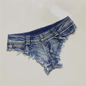 triangle-shorts-for-women-vintage-raw-edge-beach-low-waist-lifting-butt-hot-pants-women-nightclub-dancing-clothes-denim-shorts