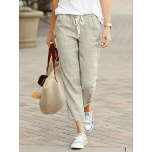 autumn-cotton-womens-pants-y2k-black-drawstring-elastic-waist-casual-pants-female-loose-fashion-elegant-ladies-bottom-2