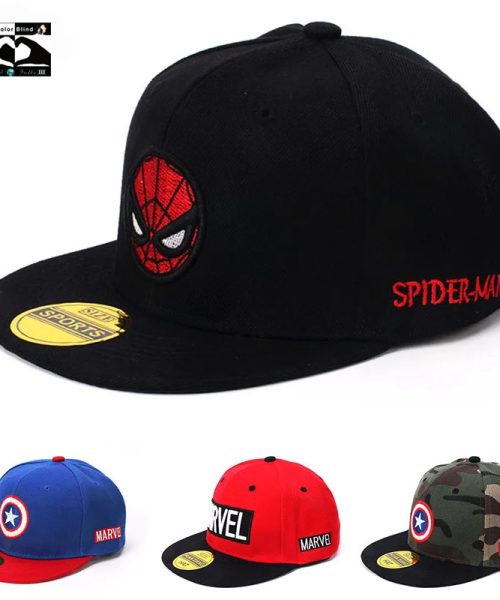 2024Disney Spiderman Cartoon Baby Hat Kids Baseball Cap Boy Girl Marvel Caps Snapback Hip Hop Child Toddler Cap Adjustable 2-8Y