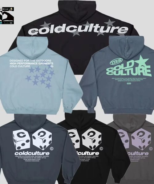 Cold Culture Logo Latest Edition Double-sided Print Sports Hoodie Brother Gothic Oversized T-shirt Street Top Y2k Clothes