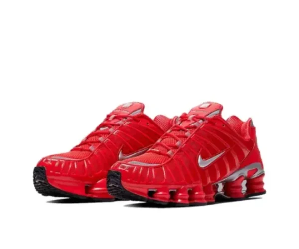 Nike Shox TL Speed Red Trendy Air Columns Men Women Running Shoes Anti-Slip Shock-Absorbant Sports Sneakers BV1127-600