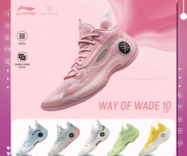 Li-Ning Men WAY OF WADE 10 LOW Professional Basketball Shoes Carbon Plate Cushion Support LiNing WOW 10 Sneakers ABAS083