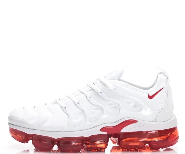 Nike Air Vapormax Plus TN Men and Women Running Shoes Anti-Slip Shock-Absorbant Air Cushion Nike Unisex Sneakers White Red