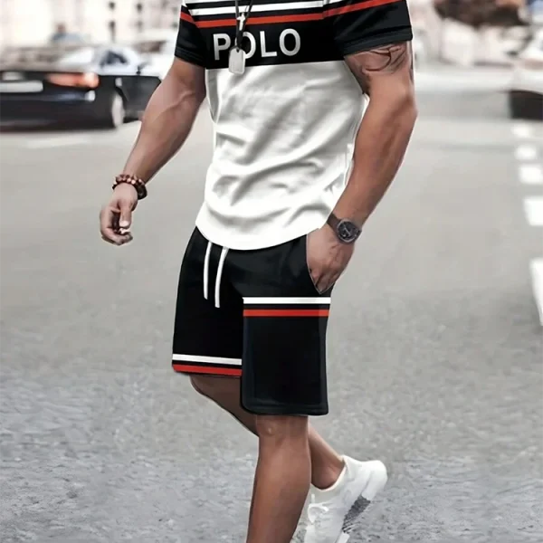 Summer Everyday Casual Men’s T-shirt Shorts Set Urban Street Fashion Men’s Short-sleeved Outdoor Sports Men’s Shorts 3D Printing