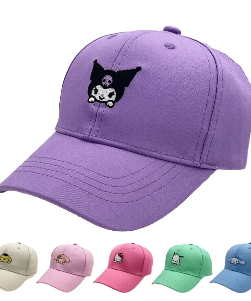 Hello Kitty Sanrio Kuromi Snapback Cap Cinnamoroll Cotton Baseball Cap For Child Hip Hop Dad Hat Trucker Mesh Hat Dropshipping