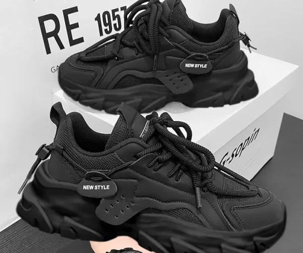 Men’s Shoe Breathable Thick Soled Casual Sneakers Outdoor Running Four Seasons New Tennis Men Soft Soles Comfort Male Sneakers