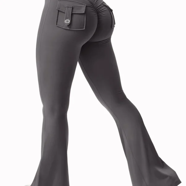 Newest Women Wide Leg High Stretch Yoga Leggings Naked Feeling Compression Fitness Workwear with pockets Yoga Pant ﻿
